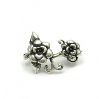 A000026 Sterling Silver Brooch Solid 925 Flower