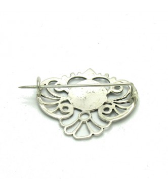 A000028 Stylish Sterling Silver Brooch Mother of God 925