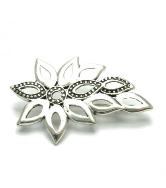 A000030 Stylish Sterling Silver Brooch Flower 925
