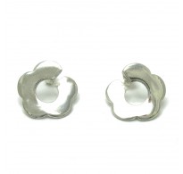 E000104 Sterling silver earings solid 925 Flowers