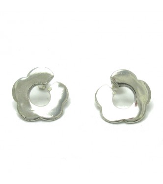 E000104 Sterling silver earings solid 925 Flowers