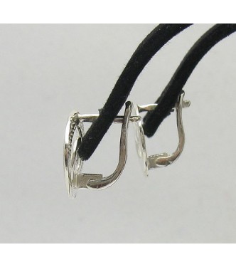 E000281 Sterling Silver Earrings Solid Whirlpool 925