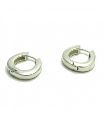 E000049 Stylish Sterling silver earings solid 925 Hoops