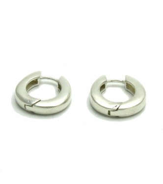 E000049 Stylish Sterling silver earings solid 925 Hoops