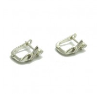 E000113 Stylish Sterling Silver Earrings With CZ 2.5mm 925