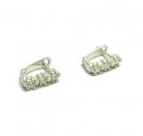 E000114  Stylish Sterling Silver Earrings With cz 3mm 925