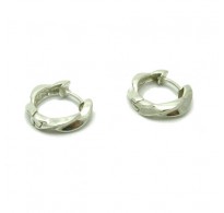 E000260 Stylish Sterling silver earrings solid 925 Hoops