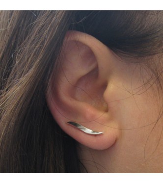 E000274E Sterling silver earrings solid 925 Empress