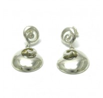 E000507 Sterling Silver Earrings Solid 925 Perfect Quality