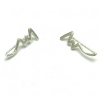 E000511E Sterling silver earrings solid 925 Empress