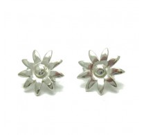 E000516 Stylish Sterling Silver Earrings Flower 925