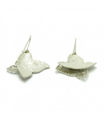 E000517 Stylish Sterling Silver Earrings Butterfly 925