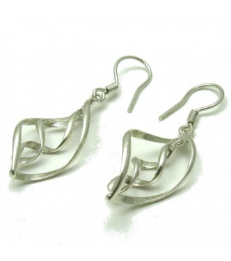 E000590 Dangling sterling silver earrings solid 925 handmade