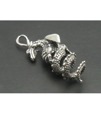 STERLING SILVER PENDANT DRAGON 3D CHARM NEW 925
