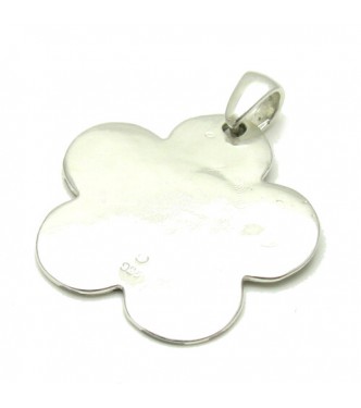 PE000015  Sterling silver pendant  flower  925 solid