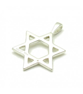 PE000111 Sterling silver pendant solid 925 Star of David
