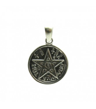 PE000170 Stylish Sterling silver pendant   925 solid quality Pentagram
