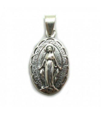 PE000369 Sterling silver pendant Virgin Mary genuine solid 925/1000