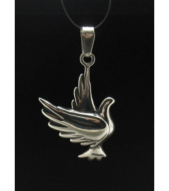 PE000552 Sterling silver pendant charm pigeon 925 solid
