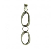 PE000990 Long Sterling Silver Pendant Solid 925