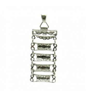 PE000998 Stylish Sterling Silver Pendant Solid 925 Vintage style