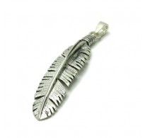 PE001031 Stylish Sterling silver pendant  925 Feather solid