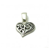 PE001039 Stylish Sterling Silver Pendant Solid 925 Heart