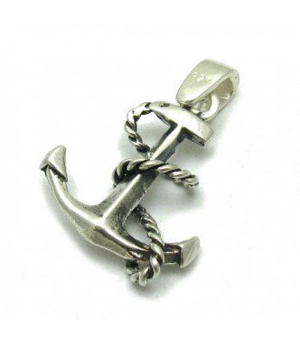 PE001051 Sterling silver pendant solid 925 Anchor
