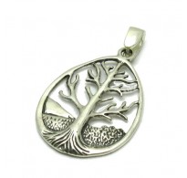 PE001056 Sterling silver pendant Tree of life Solid 925 Charm