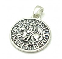 PE001096 Sterling silver pendant solid 925 Templiers