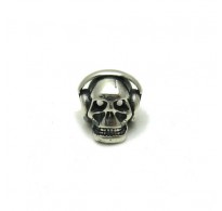 PE001101 Sterling silver pendant solid 925 Bead DJ Skull