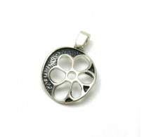 PE001119  Sterling silver pendant  flower  925 solid