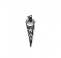 PE001549 Genuine Sterling Silver Pendant Triangle Solid Hallmarked 925 Handmade