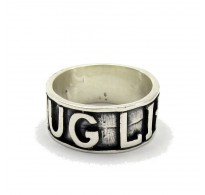 R000016 Plain Stylish Sterling Silver Ring Band Hallmarked Solid 925 Thug Life Empress
