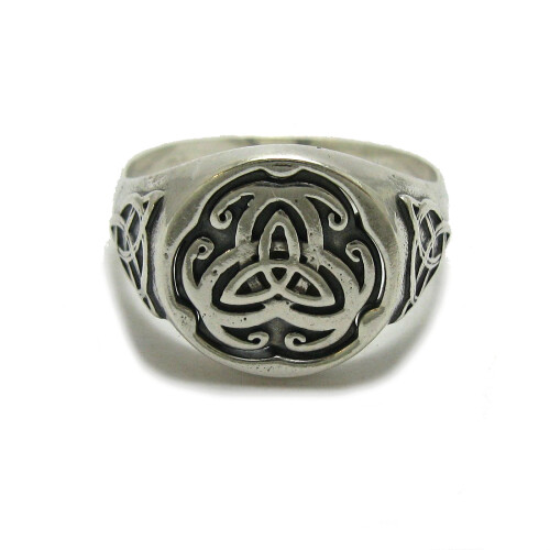 Genuine Sterling Silver Celtic Men's Ring Solid Hallmarked 925 Triskelion 