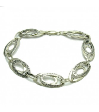 B000157 Stylish Sterling Silver Bracelet Solid 925