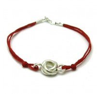 B000165R Sterling Silver Bracelet Solid 925 with red string