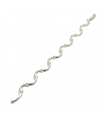 B000179 Stylish Sterling Silver Bracelet Solid 925
