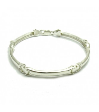 B000182 Stylish Sterling Silver Men Bracelet Solid 925