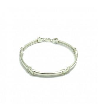 B000182 Stylish Sterling Silver Men Bracelet Solid 925