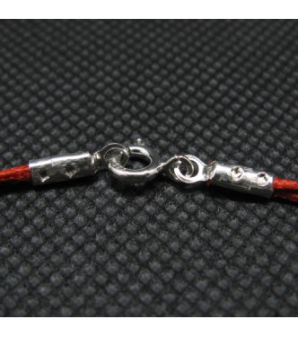 B000259R Sterling Silver Bracelet Genuine Hallmarked Solid 925 Angel With Red String