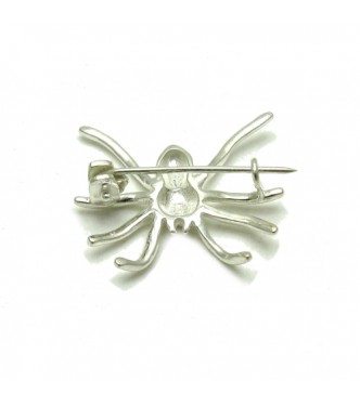 A000013 Sterling Silver Brooch Solid Stamped 925 Spider 