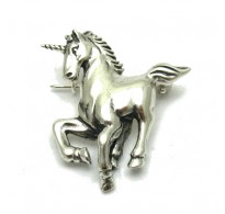 A000051 Sterling Silver Brooch Solid Stamped 925 Unicorn 