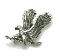 A000057 Sterling Silver Brooch Solid Stamped 925 Eagle