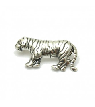 A000059  Sterling Silver Brooch Solid Stamped 925 Tiger
