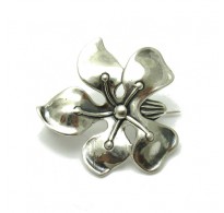 A000069 Sterling Silver Brooch Solid Stamped 925 Flower