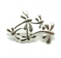 A000071 Sterling Silver Brooch Solid Stamped 925 Dragonfly