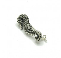 A000074 Sterling Silver Brooch Solid Stamped 925 Sea Horse