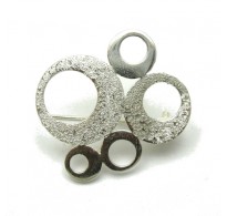 A000078 Sterling Silver Brooch Solid Stamped 925