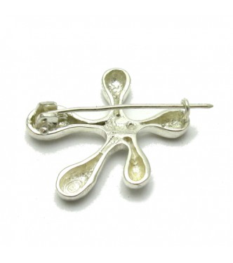 A000081 Sterling Silver Brooch Solid Stamped 925 Stain